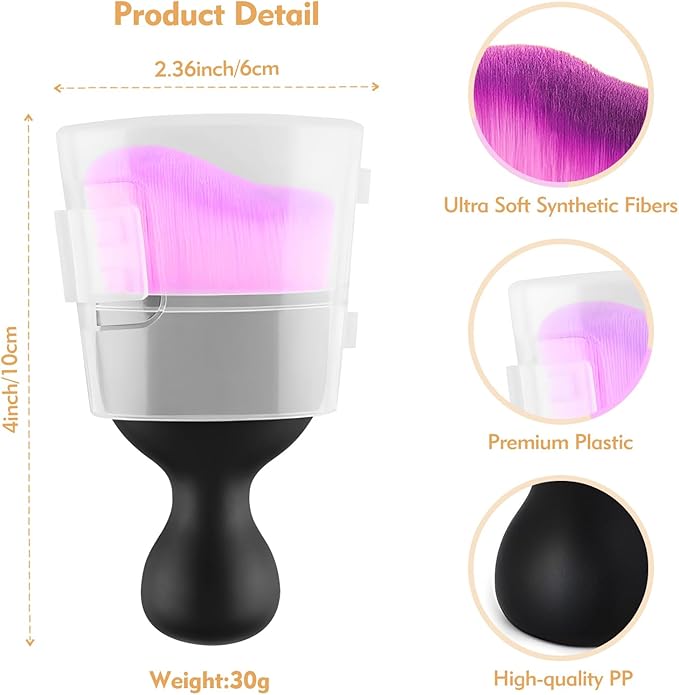 Car Interior Cleaning Brush Car Duster Interior with Ultra Soft Bristles Auto Detailing Brushes Dusting Car Accessories for Dashboard, AC Vents, Leather, Scratch-Free (2P_DoublePurple)