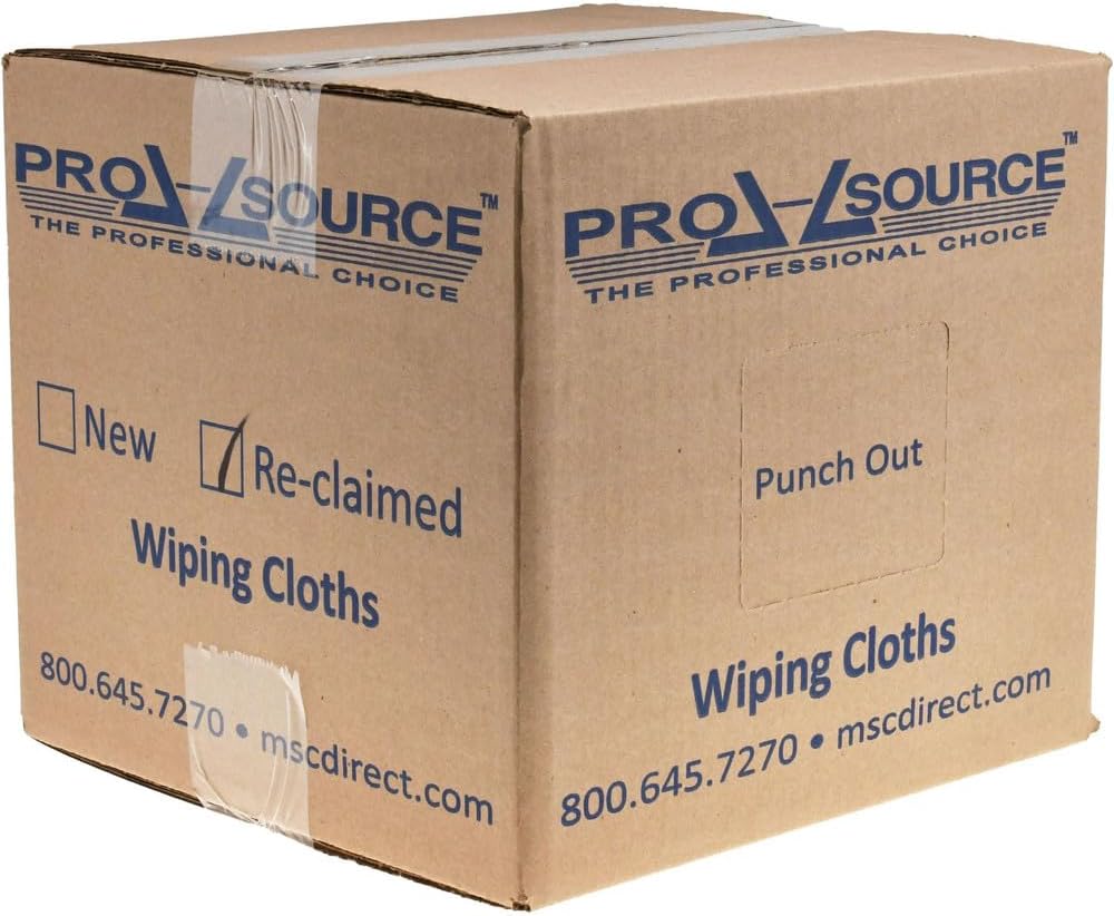 PRO SOURCE Reclaimed White Cotton T-Shirt Cloth Shop Rags, Sold by Weight (25 lb)
