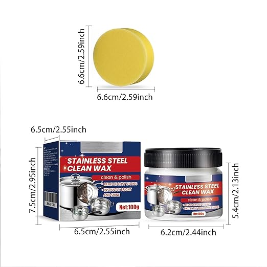 Stainless Steel Scratch Remover for Appliances, Multi-Purpose Stainless Steel Scratch Remover Paste for Kitchen, Polish for Cookware, for Stoves, Oven, Sink (1)