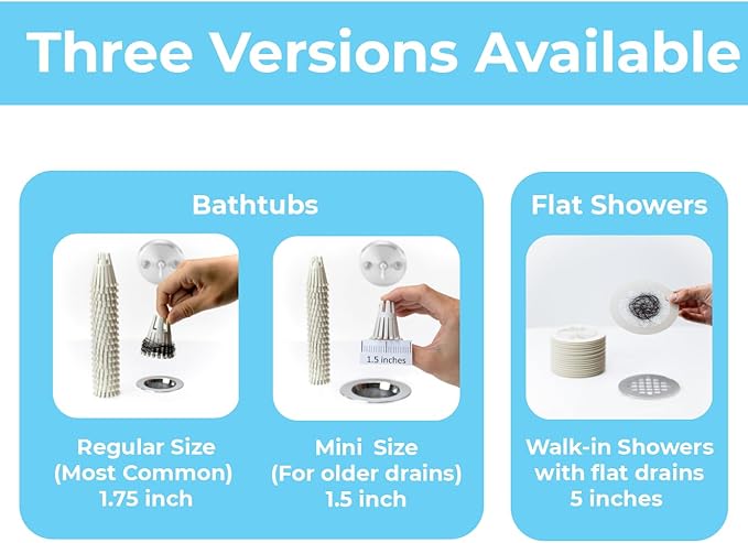 Disposable HairClaw 20 Pack | Bathtub Hair Catcher Strainer Trap for Standard Size 1.75 inch Tub Drain | Eco-Friendly Bioplastic
