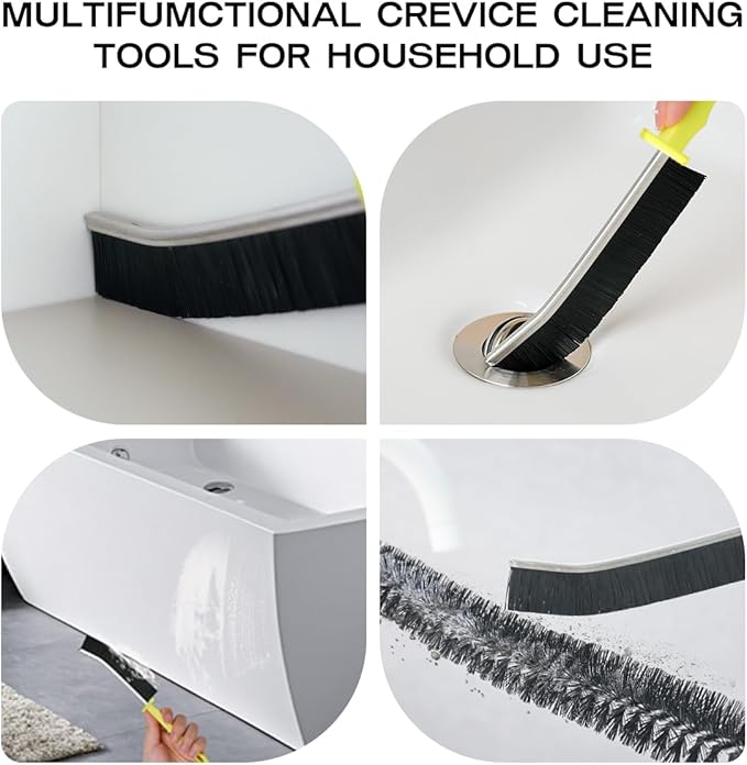 2 Pack Dryer Vent Cleaning Brush Kit: 16.5" Heavy-Duty Lint Removal Tool, Refrigerator Coil & Crevice Cleaner Brush for Stubborn Lint Trap Dust and Pet Hair