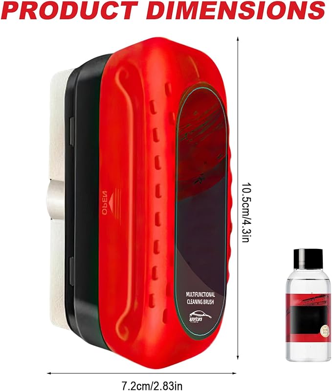 Automotive Oil Film Cleaning Brush for Car Windows Car Glass Oil Film Cleaner,2026 New Cars Window Glasses Cleaning Boar with Extra Cleaner, Universal Cars Clear Vision Glass Cleaner