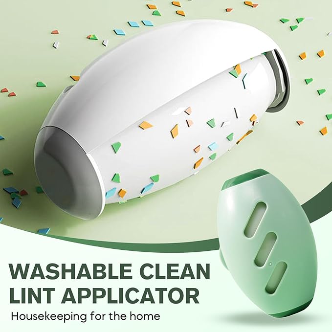 Reusable Silicone Lint Roller, 2026 Portable Lint Remover, Washable Sticky Roller Powerful Adhesion for Pet Hair and Dust Removal, Lint Roller for Home Travel Clothes Bed Sofa (Green，1pcs)