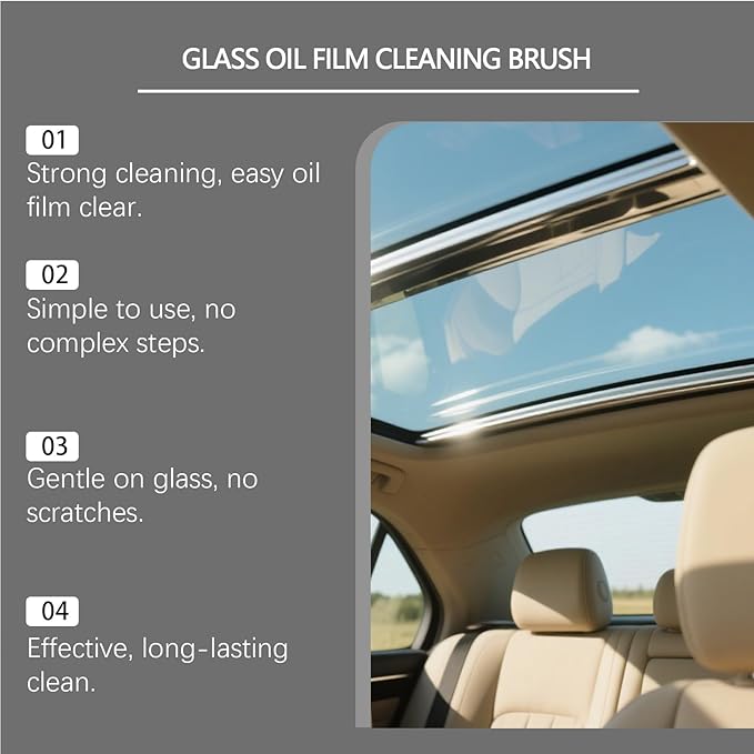 Q4 Windshield Cleaner,Q4 Glass Guard,Glass Emulsion Cleaner,Glass Handle Oil Film Remover Lotion,Car Windshield Oil Film Remover,Removes Oilfilm & Smudges (2PCS)