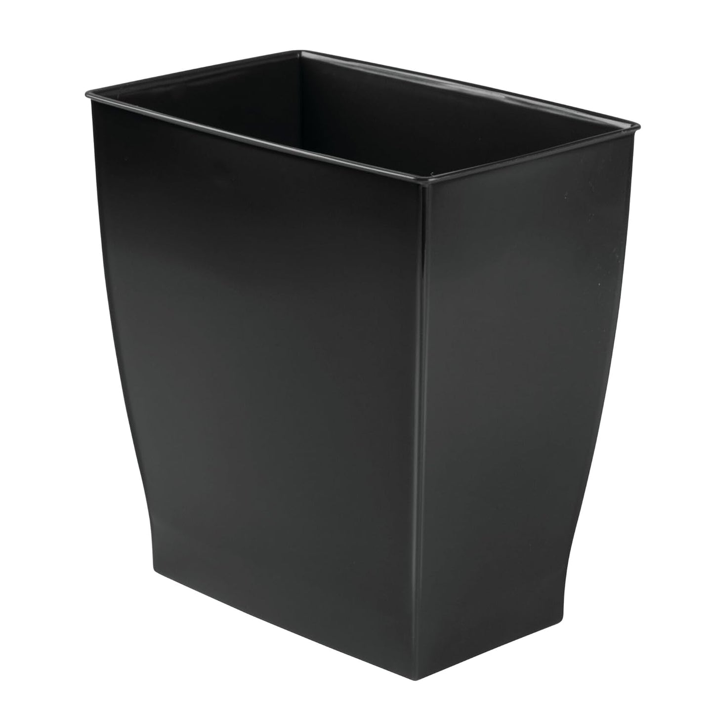 iDesign Small Bathroom Trash Can, Ideal for Primary and Guest Bathroom or Office, Black, Made in USA