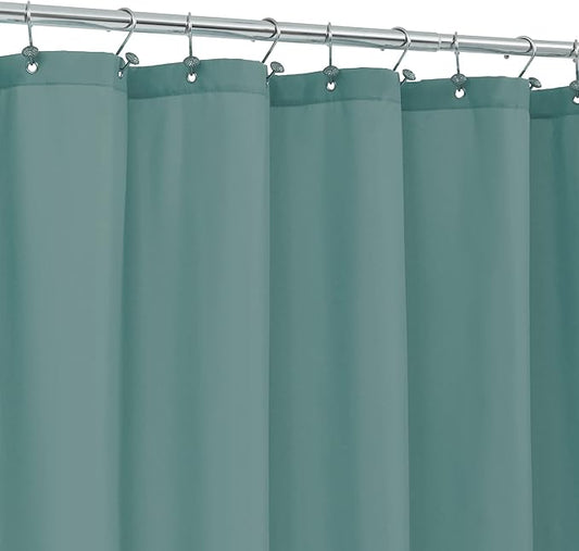 ALYVIA SPRING Stall Fabric Shower Curtain Liner Waterproof - Soft & Lightweight Small Shower Curtain with Magnets for Narrow Stall Size, Machine Washable - 36x72, Sea Teal