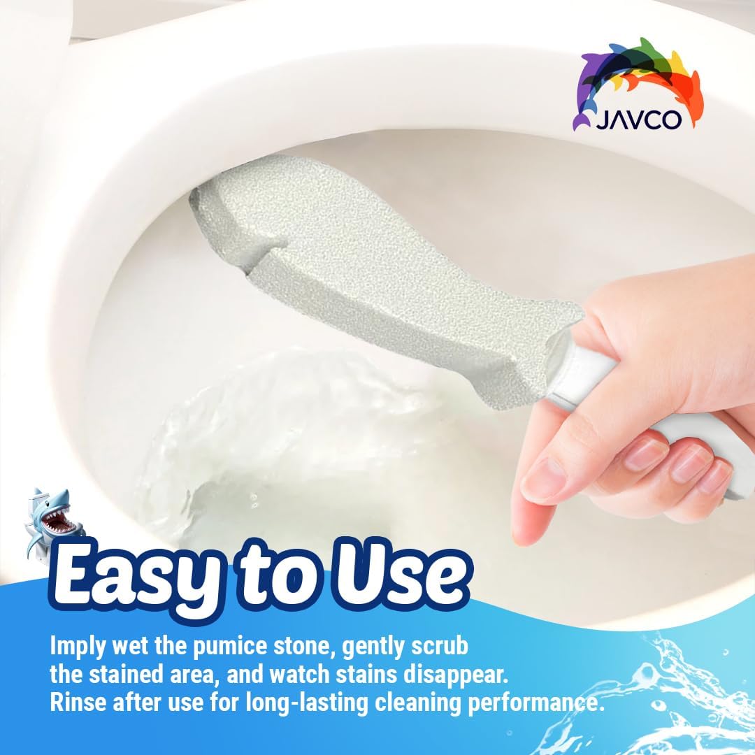 4 Pack Pumice Stone for Toilet Cleaning | Toilet Pumice Stone with Handle | Pumice for Cleaning | Pumice for Toilet Bowl Cleaning