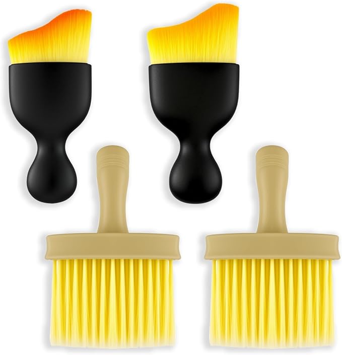 4Pcs Car Interior Brush Include 2 Soft Bristle Brush for AC Vents, Dashboard and Fine Dust and 2 Handle Cleaning Tools