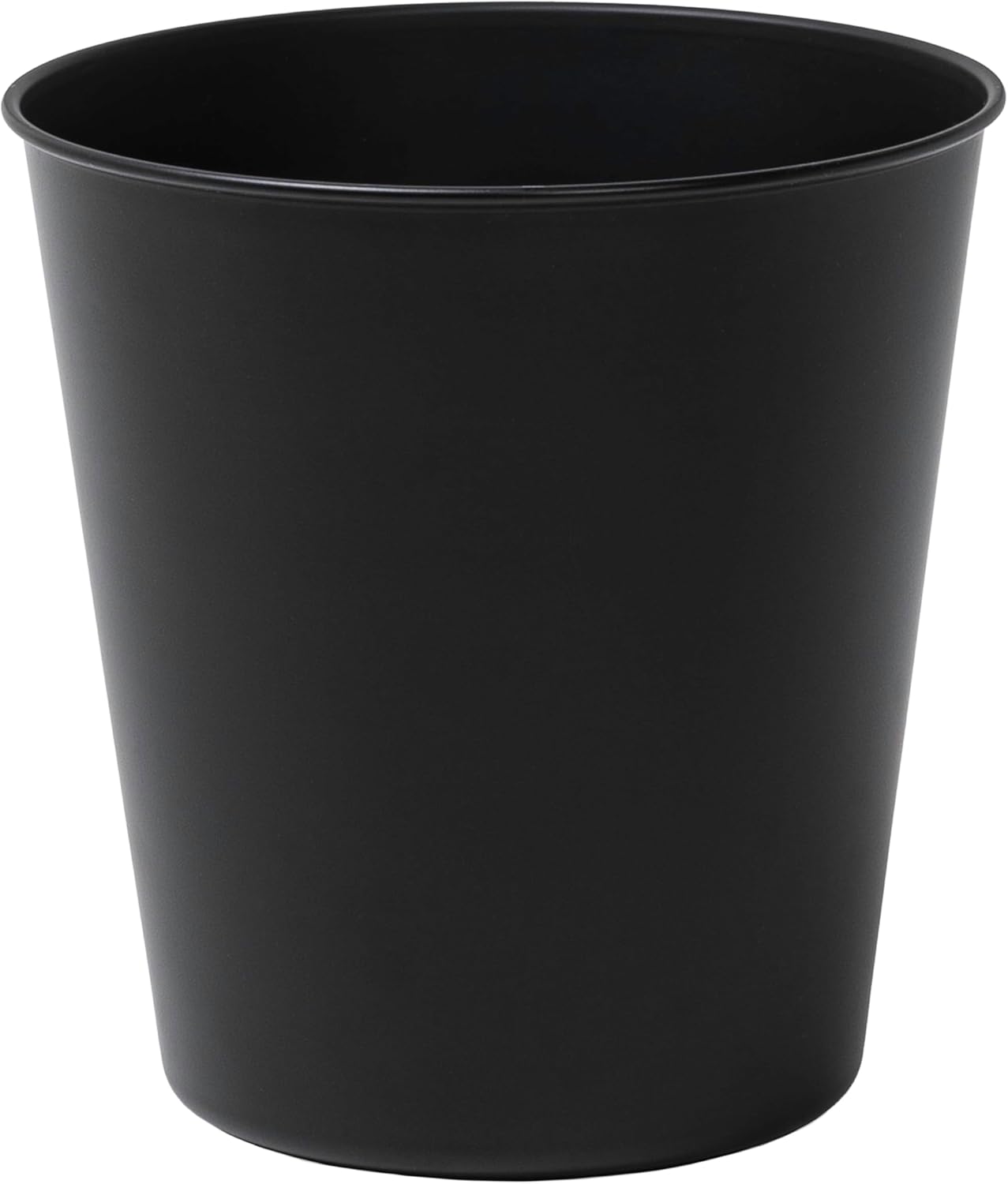 happimess HPM1113A Nolan Modern Classic Smooth Steel 2-Gallon Wastebasket for Home, Bathroom, Living Room, Office, Bedroom, Kitchen, Matte Black