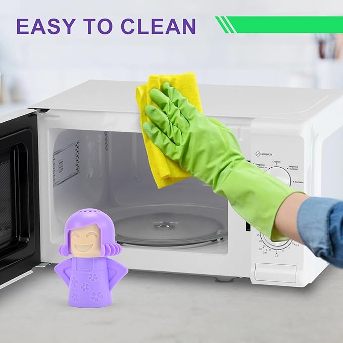 Microwave Cleaner, Angry Mama Microwave Steam Cleaner Upgrade, With Vinegar and Water That Cleans in Minutes, Kitchen Gadget Effective Cleaning, Elegant Smile Mama Cleaner