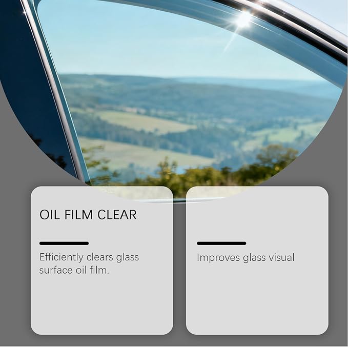 Q4 Windshield Cleaner,Q4 Glass Guard,Glass Emulsion Cleaner,Glass Handle Oil Film Remover Lotion,Car Windshield Oil Film Remover,Removes Oilfilm & Smudges (2PCS)
