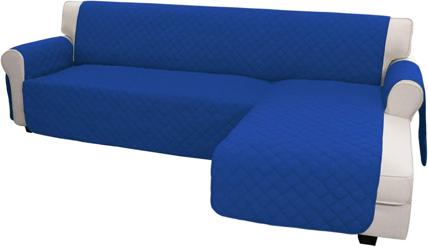 Easy-Going Sofa Slipcover L Shape Sofa Cover Sectional Couch Cover Furniture Protector Mat for Pets Dog Cat (Large,ClassicBlue/ClassicBlue)
