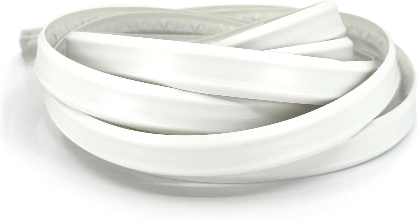 InstaTrim White New & Improved Caulk Trim, 1/2" by 10', Flexible, Water Resistant for Bathroom, Floors, and Walls | Easy Installation | No Mess, Stain Resistant