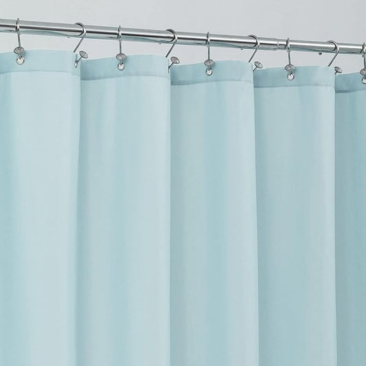 ALYVIA SPRING Long Fabric Shower Curtain Liner Waterproof - 72" x 78", Soft & Lightweight Long Shower Curtain with 3 Magnets, Machine Washable - 72x78, Blue