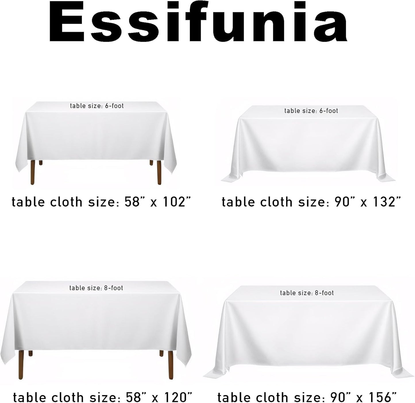 Waterproof Checkered Tablecloth Fabric - Rectangle 58x84 Inch Classic Gingham Buffalo Plaid Table Cloth for Indoor/Outdoor Use - Washable Table Cover for Kitchen, BBQs, and Parties