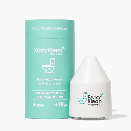 Krazy Klean Pro Toilet Cleaner, Household Cleaning Solution, Natural Long Lasting Toilet Cleaner for Hard Water Stains & Rings, Chemical Free Bathroom Cleaning Product, Drop In Tank System, 1 Count