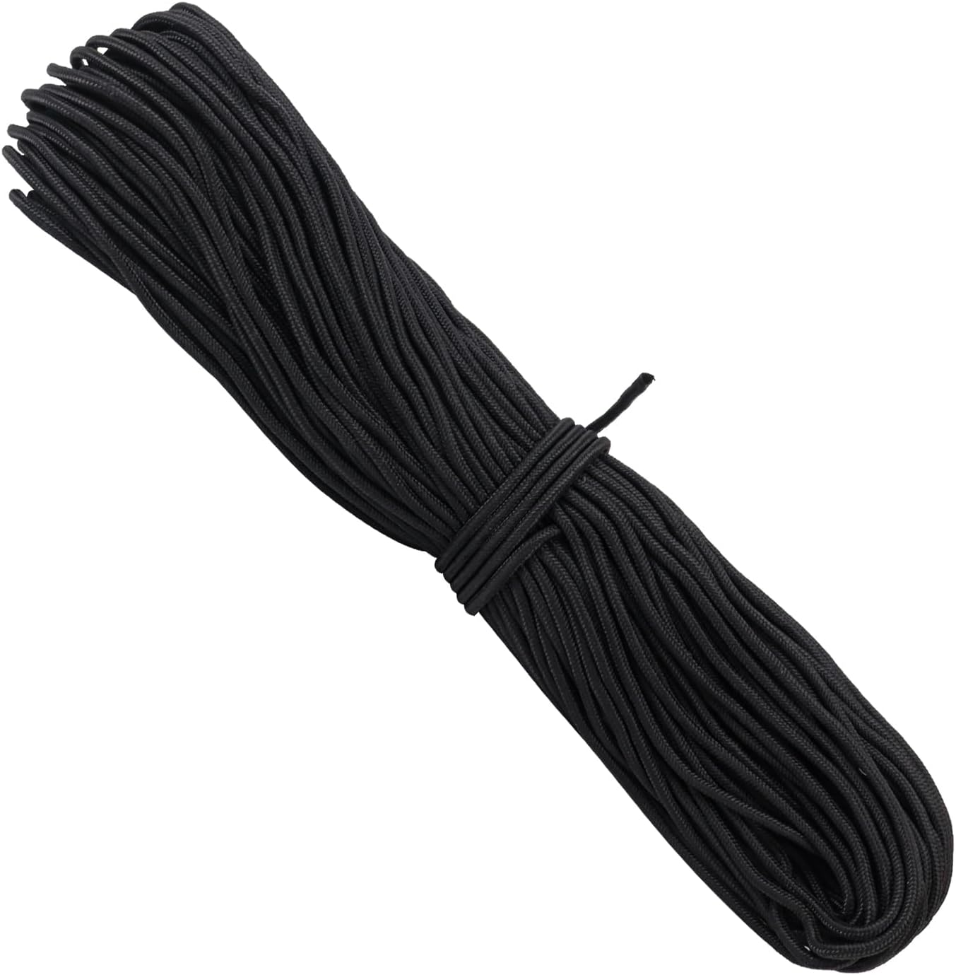 500 Feet 1/4 Inch Black Polyester Rope, 6 mm Polypropylene Utility Rope for Kayaking, Camping, Home Decor