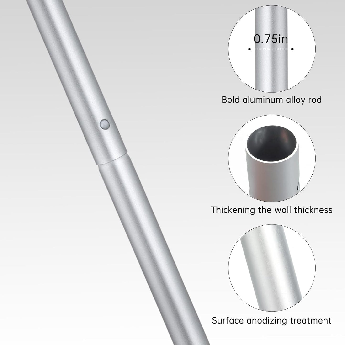 Mop Handle Compatible with Swiffer, Detachable Green Extra Long Mop Handle for Swiffer