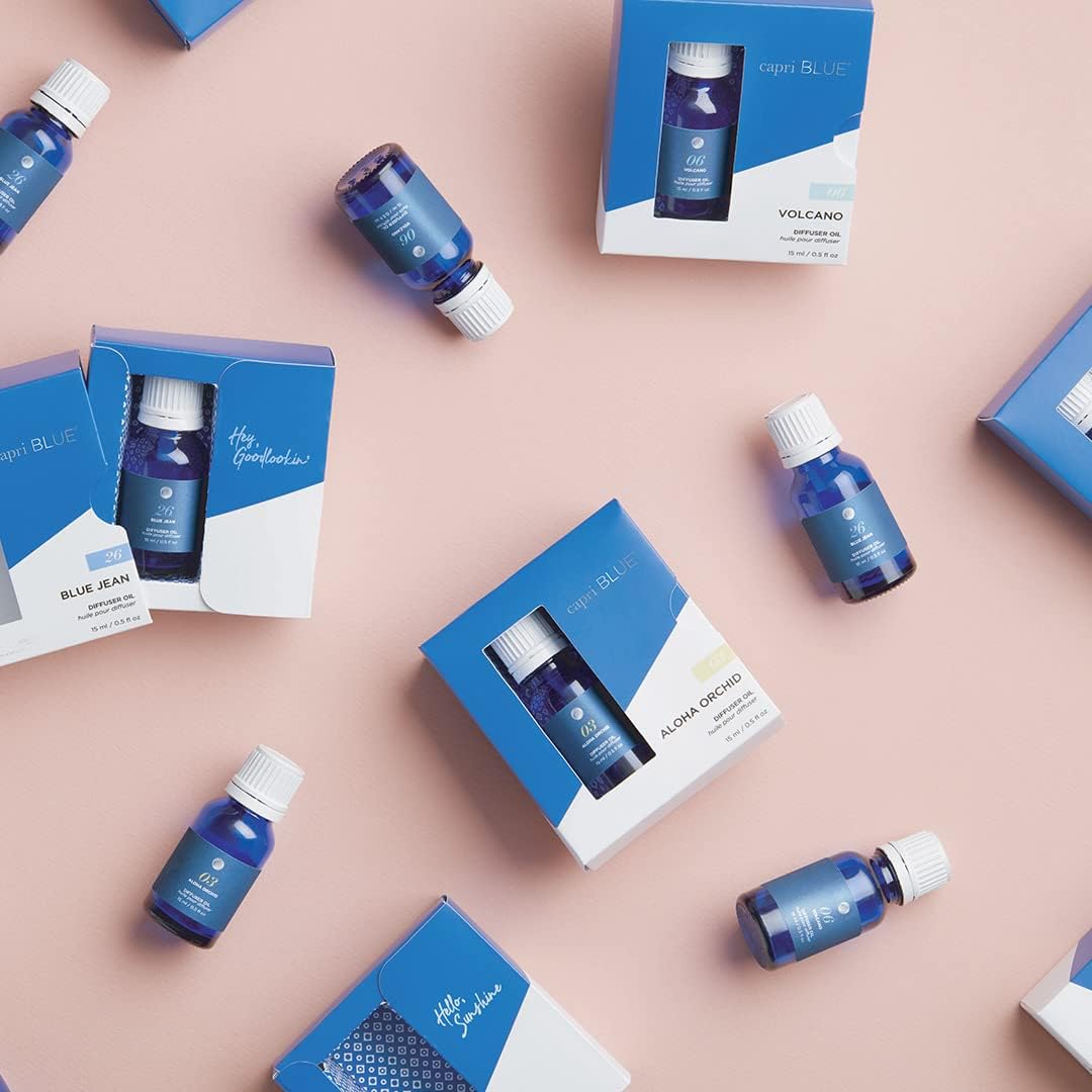 Capri Blue Diffuser Oil Refill - Premium Fragrance Oil - Use with Electric or Ultrasonic Diffusers for Home - Long Lasting Sugared Citrus Scent (Volcano, 0.5 fl oz)