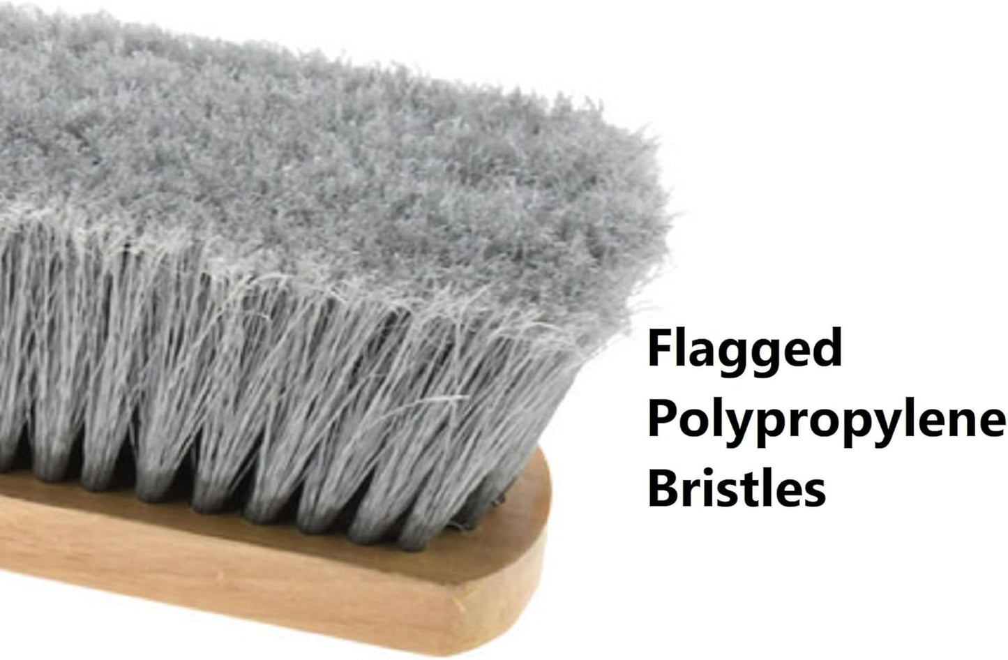 PRO SOURCE Fine-Sweep Push Broom Head with Threaded Wood Block: 18 inch Wide