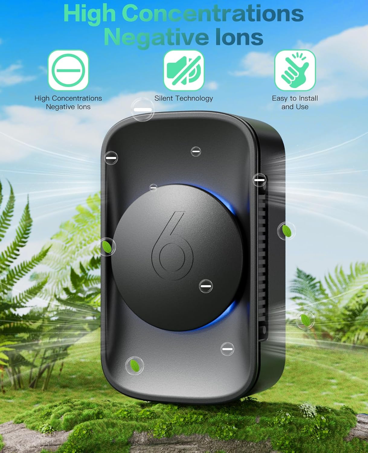 iDiskk [4 Pack] Air Purifier for Home,Plug-In Negative Ion Quiet Air Ionizers for Bedroom, Office, Kitchen,Portable Mini Air Cleaner Odor with Night Light, Smoke, Dust, Pet Dander Eliminator-Black