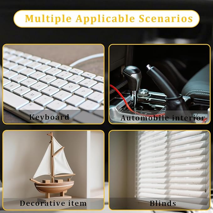4Pcs Car Interior Brush Include 2 Soft Bristle Brush for AC Vents, Dashboard and Fine Dust and 2 Handle Cleaning Tools