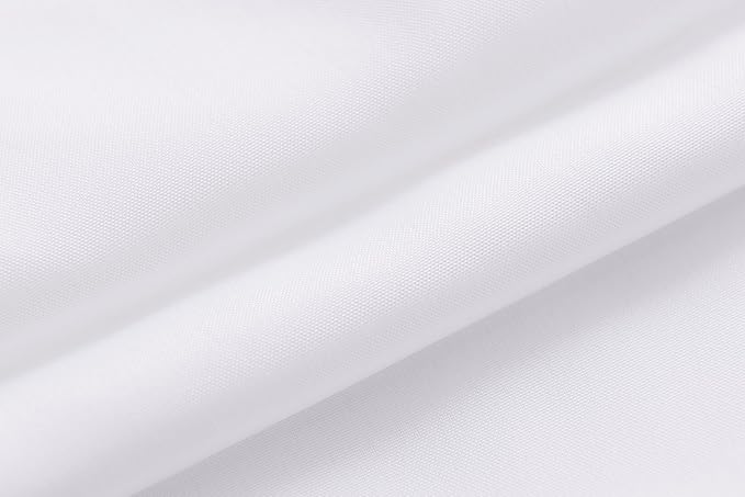 N&Y HOME Fabric Shower Curtain or Liner with Magnets - Washable Hotel Quality Cloth Shower Curtain for Bathroom - White, 71x72