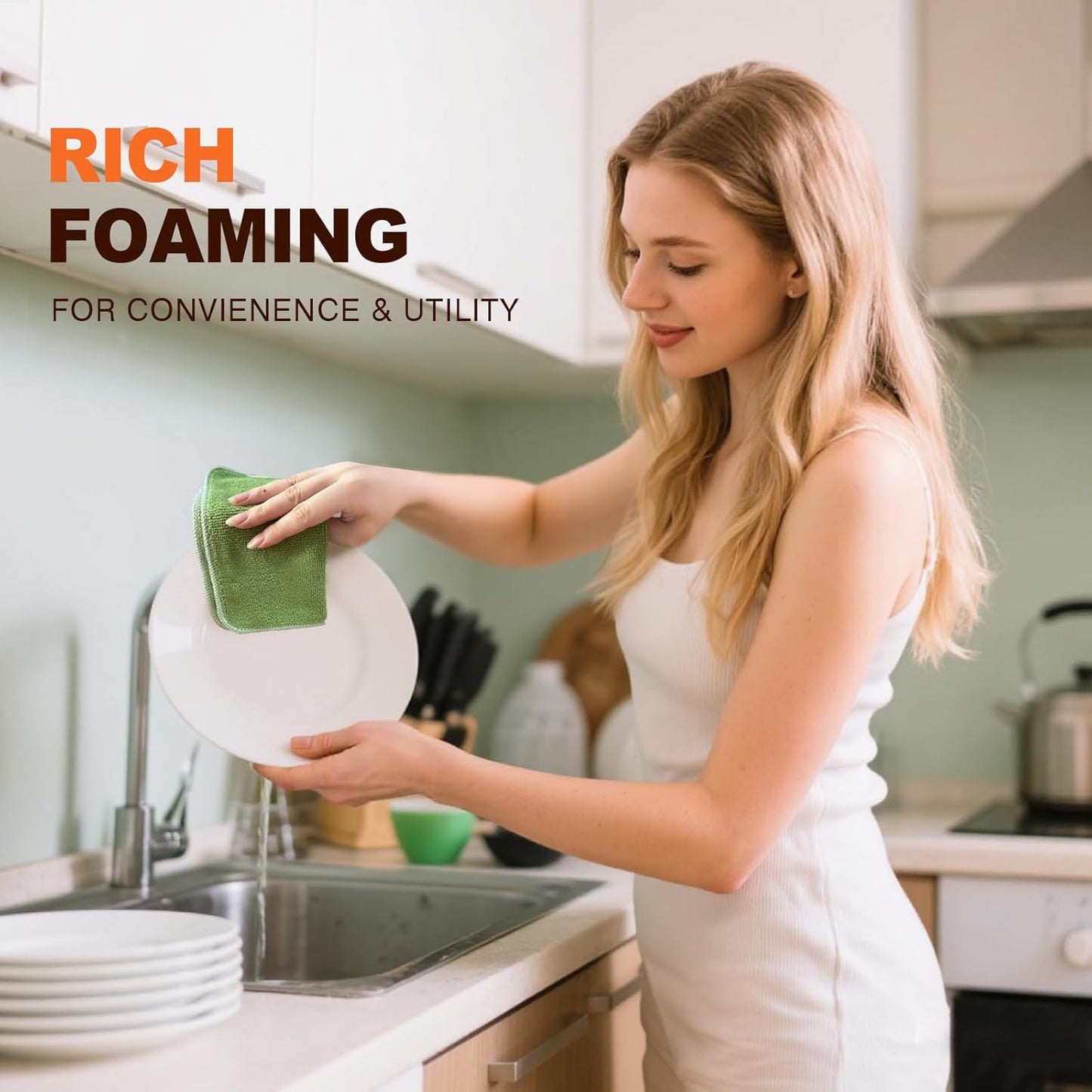 KinHwa Kitchen Washcloths for Dishes Absorbent Microfiber Dish Cloths Quick Dry Dish Rags with Poly Scour Scrub Side Ideal for Kitchen Cleaning (Mixing Colors #1, 7inch 12 Pack no net)