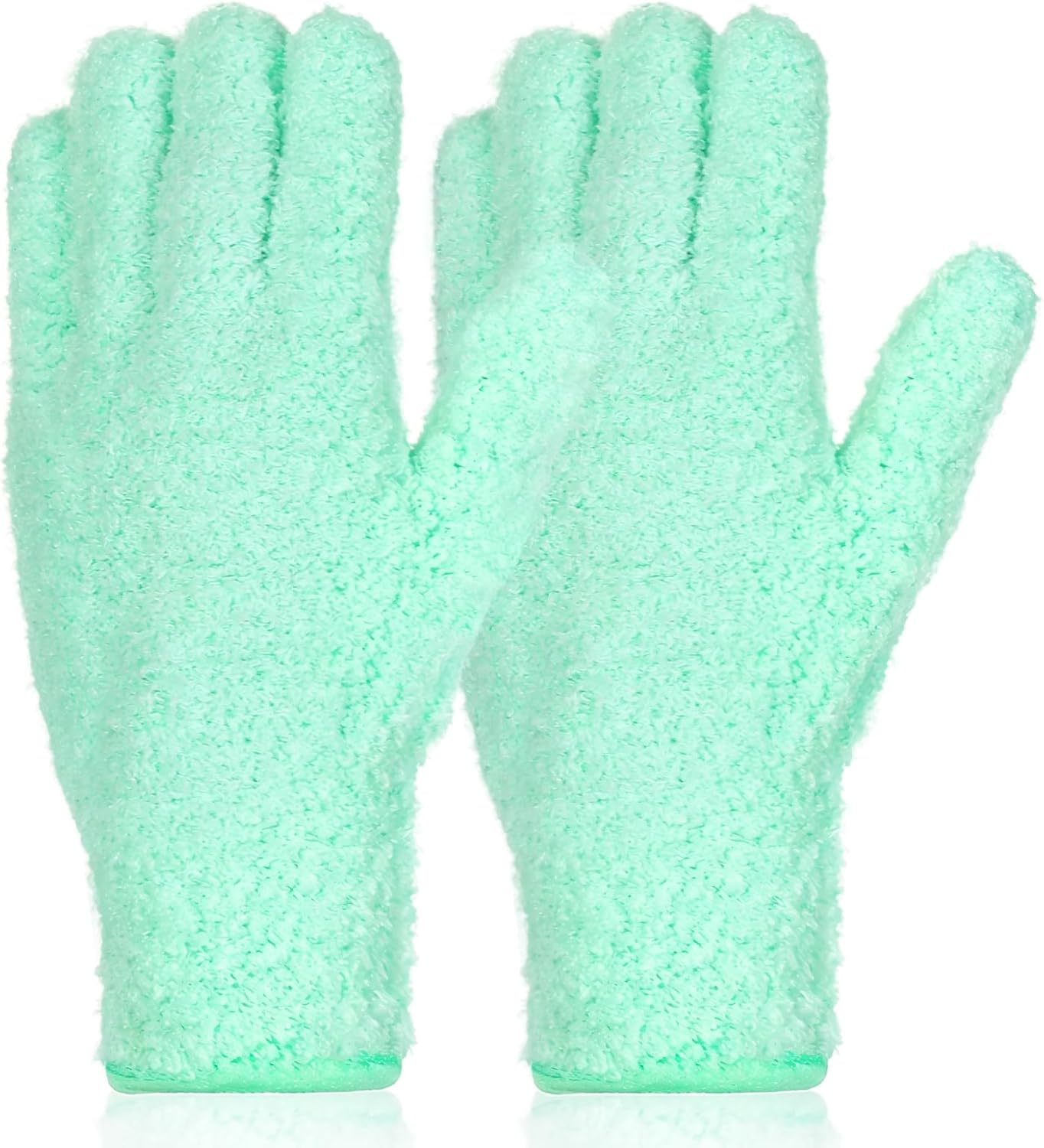 Ouligay Microfiber Gloves for Plant Dusting, Reusable Washable Micro Fiber Cleaning Gloves Mittens Dusting Glove Dust Cloth Glove for Plants Leaf House Indoor Cars Blinds Lamps