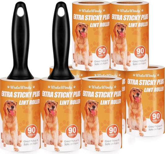 WulaWindy Lint Roller for Pet Hair, Extra Sticky Lint Rollers Pet Hair Remover for Clothes, Work Great on Pet Hair Value Pack (4 Pack) (8 Pack)