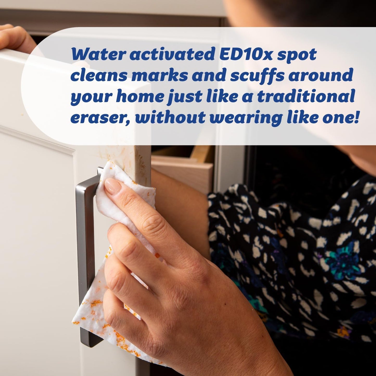 Scrub Daddy Eraser Daddy Sheets - 10x More Durable Than Traditional Erasers with Scrubbing Gems - Removes Dirt, Scuffs & Stains - Water-Activated (6 Pack)