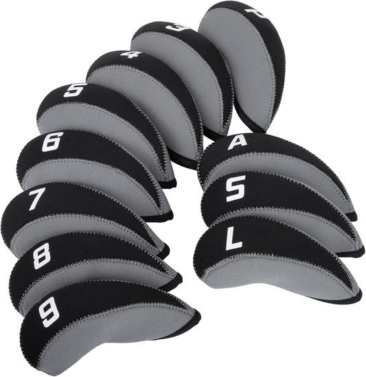 Golf Iron Covers for Golf Clubs Neoprene Golf Iron Cover Set 11pcs/10pcs Golf Iron Headcovers Golf Club Head Covers Fit All Brands