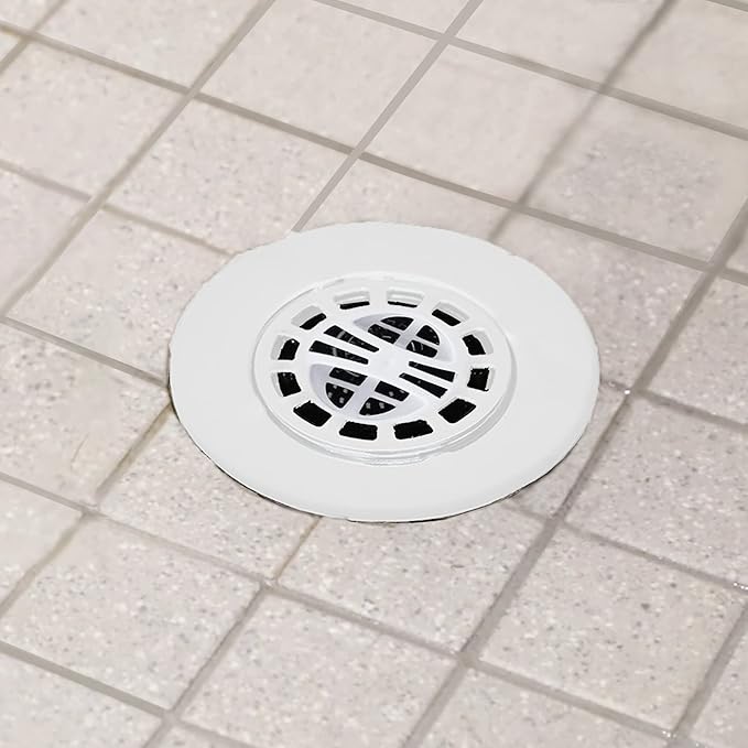 DANCO Hair Catcher for Stand-Alone Shower Drain Cover | 3-inch Shower Drain Openings | Strainer Snare | White (10533)