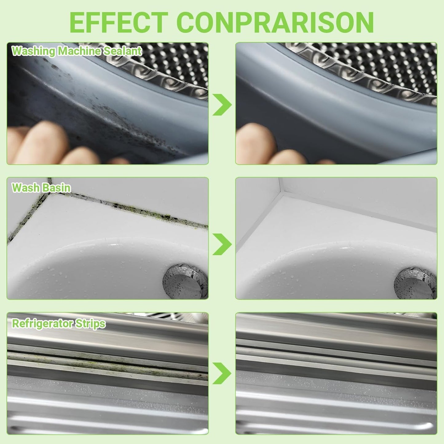 Home Remover Gel, Heavy Duty Stain Cleaner, Multi-Purpose Cleaner Applied to Refrigerator, Washer Rings and Caulk, 7.8 FL OZ