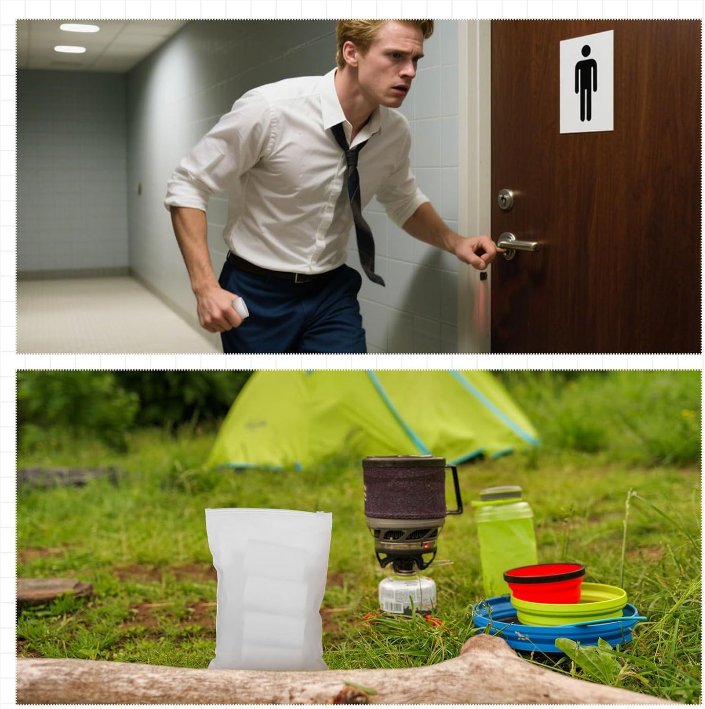 10 Pack Toilet Seat Covers Disposable with 4 Pack Portable Toilet Paper, Large Waterproof Potty Covers, Individually Wrapped Travel Accessories for Public Restrooms, Airplane, Camping