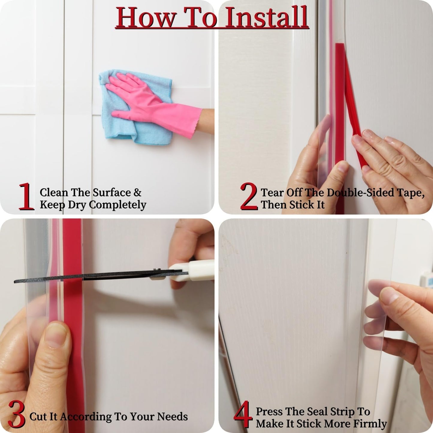 T Shape Door Seal Strip for Door & Windows Gaps，Draft Stopper Bottom Sweep Weather Stripping for Energy Saving, Noise Reduction,Easy Install (Transparent, 1.38" W x 19.7Ft)