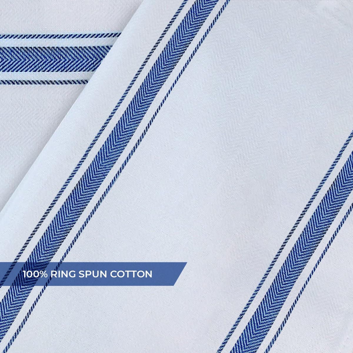 Dish Towels Set (Value Pack of 30) Size 15x25 Inch, 100% Cotton Soft & Absorbent Linen Kitchen Towels, Tea Towels, Reusable Cleaning Cloths for Household Cleaning (Blue)