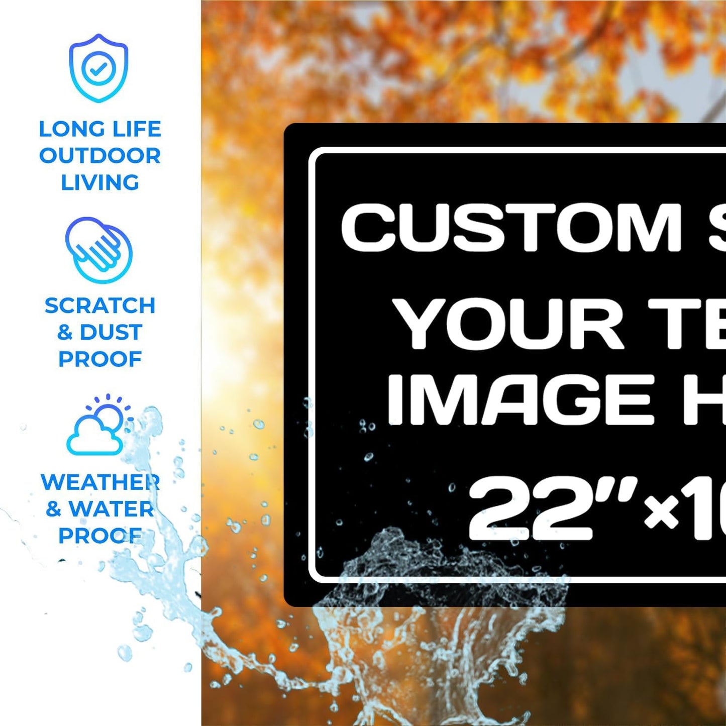 custom metal sign,Aluminum Weatherproof Metal Sign Multiple Sizes Custom Personalized Text And picture Here,hazard sign,garden sign,custom door sign,Customised business signs