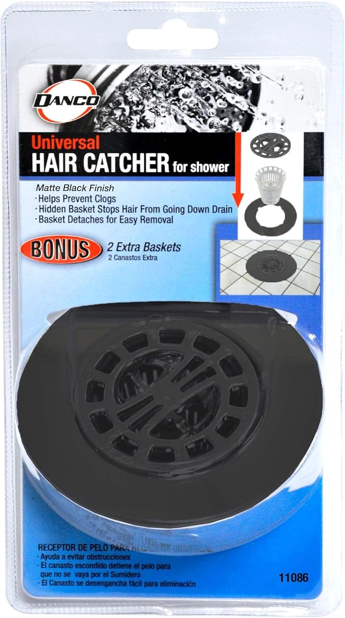 Danco 11086 Shower Drain Cover, Matte Black