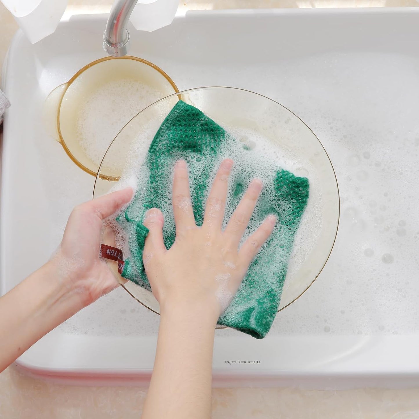 Homaxy 100% Cotton Waffle Weave Kitchen Dish Cloths, Ultra Soft Absorbent Quick Drying Dish Towels, 12 x 12 Inches, 8-Pack, Dark Green