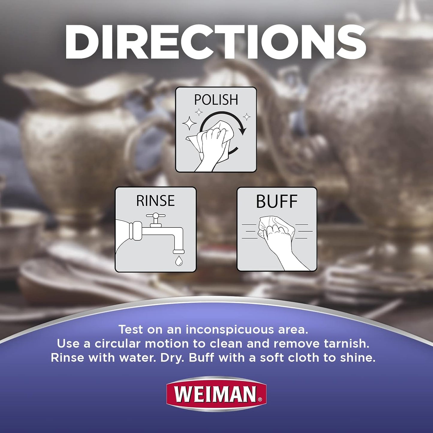 Weiman Jewelry Polish Cleaner, Tarnish Remover Wipes - 20 Count - Use on Silver Jewelry Antique Silver Gold Brass Copper and Aluminum