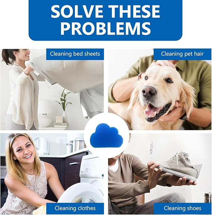 Pet Hair Remover for Laundry, 6PCS Reusable Lint Remover for Laundry Pet Hair Catcher, Effective Pet Hair Catcher for Washing Machine,Blue&Green