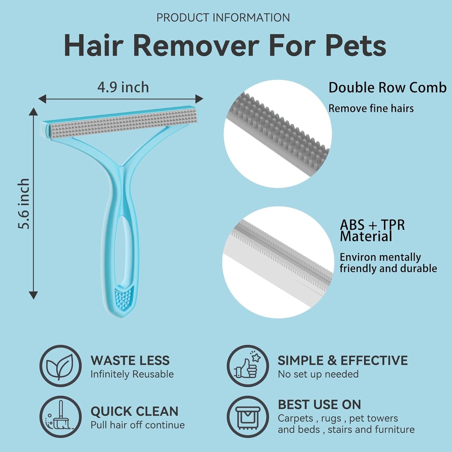 Lint Remover 3-Pack,Lint Shaver Cleaner Pro,Carpet Rake,Lint Brush,Fur Removal Tool,Portable Carpet Scraper,Clothes,Car Mats,Couch,Pet Bed,Furniture