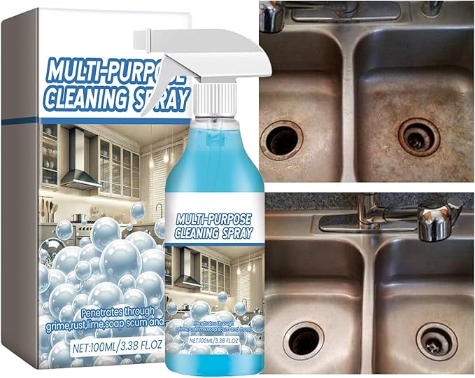 Grease Cleaner - Cleaning Multipurpose Degreaser, 100ml Heavy Duty Kitchen Grime Remover Spray for Window, Glass, Appliance, Countertop, Bathroom, Office, Toilet, Furniture