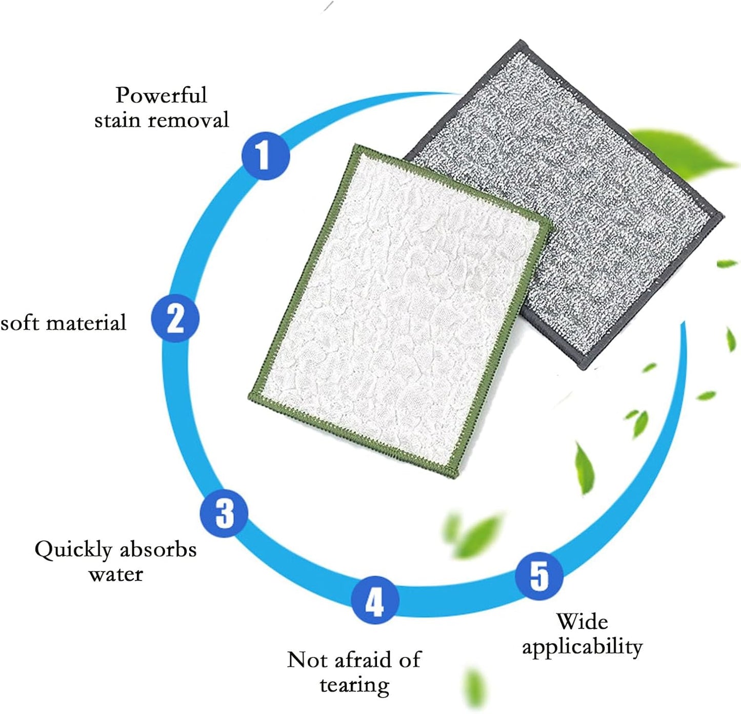 New Scratch-Resistant Multi-Functional Metal Wire Dish Cloth, Double-Sided for Wet and Dry use, Suitable for Washing Dishes, cookware, Sinks, stoves, and Kitchen Cleaning. (5PCS)