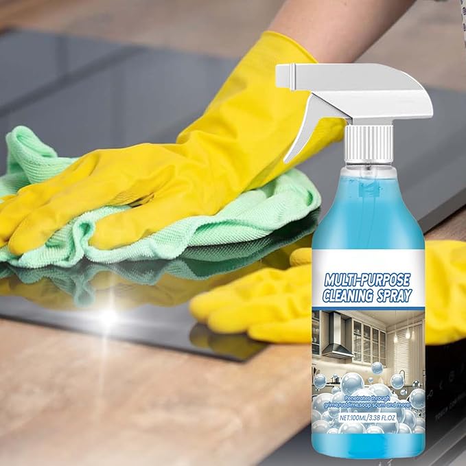 Grease Cleaner, 100ml Multi-Purpose Kitchen Degreaser Spray, Heavy-Duty Grime Remover for Appliances, Countertops, Window Glass, Bathroom, Office, Toilet, Furniture