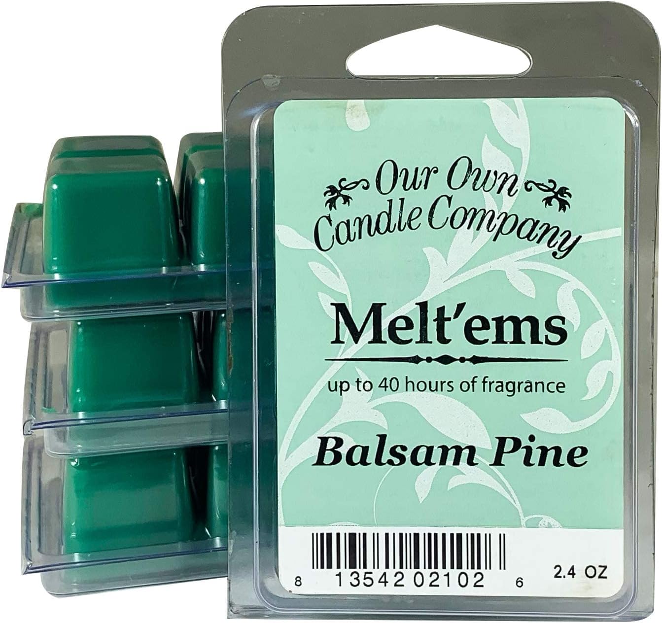 Our Own Candle Company Premium Wax Melt, Balsam Pine, 6 Cubes, 2.4 oz (4 Pack)