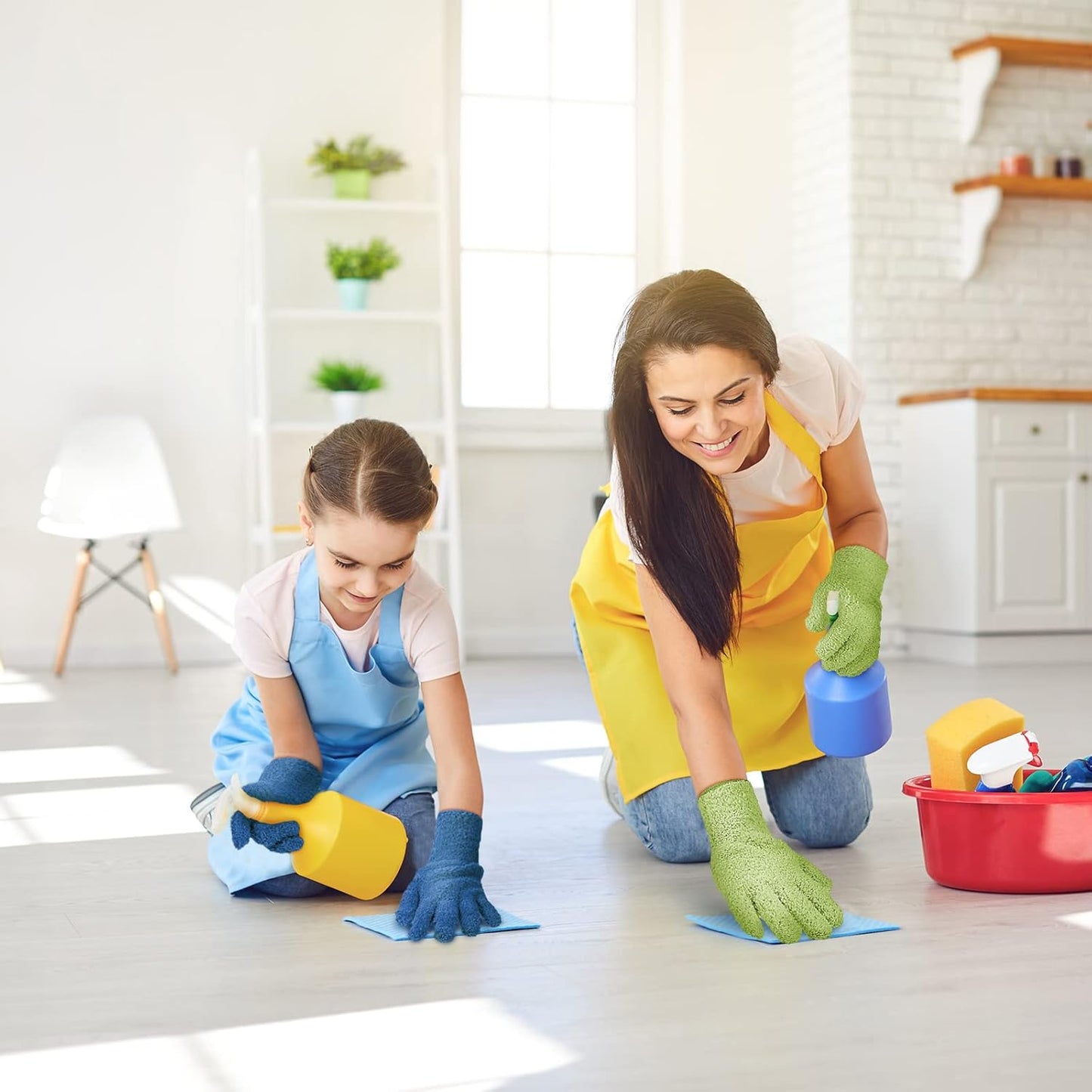 6 Pcs Microfiber Dusting Mitt Gloves Microfiber Washable Dusting Gloves Car Wash Mitt for Leaf Cleaning Plant