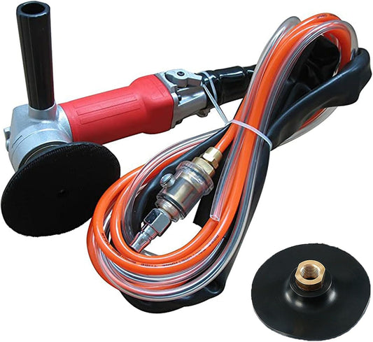 Air Grinder,4-Inch Air Wet Stone Polisher 5500 Rpm with Rear Exhaust,Air-Powered Stone Polisher