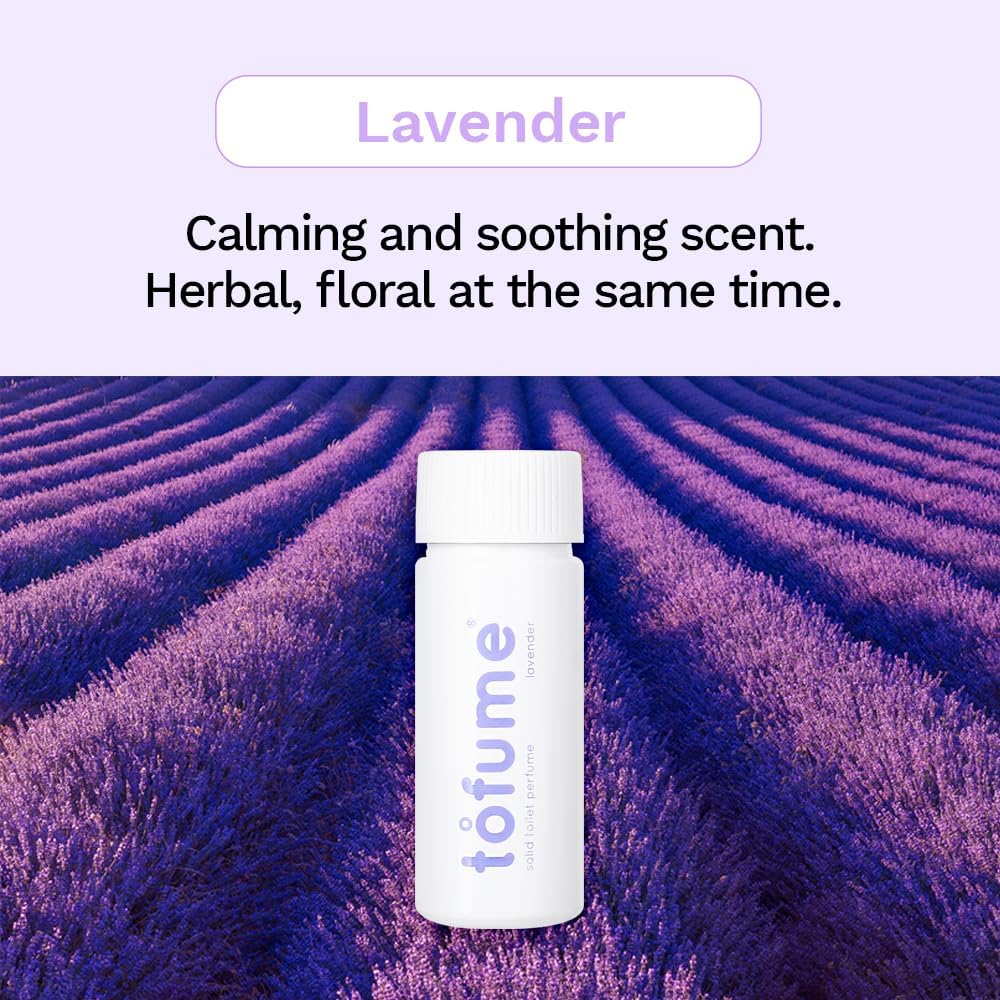 Effervescent Bathroom Air Freshener - Floral Lavender - Toilet Deodorizer, Bathroom Odor Eliminator, Flushable Air Freshener Toilet Tablets, 2 Pack (60 Tablets)
